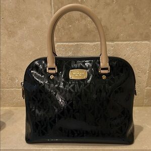 Michael Kors Black Patent Leather Satchel